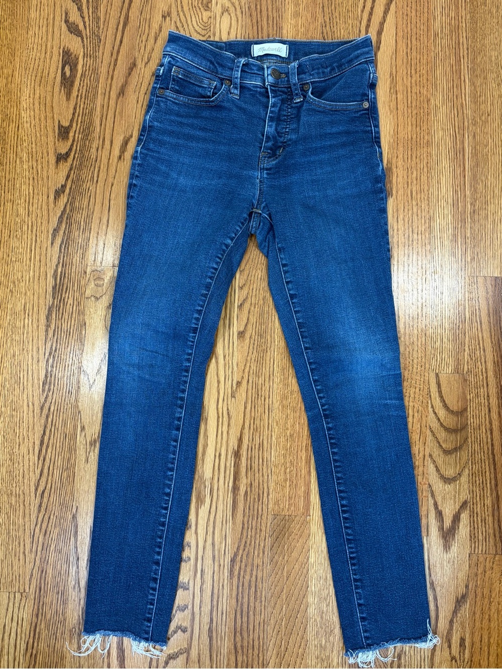 Madewell 9" Mid-Rise Raw Hem Skinny Jeans (25)
